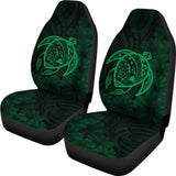 Alohawaii Car Seat Covers - Hawaii Turtle Map Hibiscus Poly Green - New Awesome 091114 - YourCarButBetter