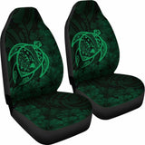 Alohawaii Car Seat Covers - Hawaii Turtle Map Hibiscus Poly Green - New Awesome 091114 - YourCarButBetter