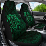 Alohawaii Car Seat Covers - Hawaii Turtle Map Hibiscus Poly Green - New Awesome 091114 - YourCarButBetter