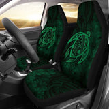 Alohawaii Car Seat Covers - Hawaii Turtle Map Hibiscus Poly Green - New Awesome 091114 - YourCarButBetter