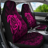 Alohawaii Car Seat Covers - Hawaii Turtle Map Hibiscus Poly Pink - New Awesome 091114 - YourCarButBetter