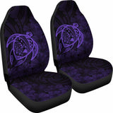 Alohawaii Car Seat Covers - Hawaii Turtle Map Hibiscus Poly Purple - New Awesome 091114 - YourCarButBetter
