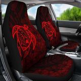 Alohawaii Car Seat Covers - Hawaii Turtle Map Hibiscus Poly Red - New Awesome 091114 - YourCarButBetter