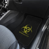 Amazing Alert Black and Yellow Biohazard Car Floor Mats 211401 - YourCarButBetter
