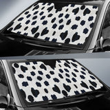 Amazing Best Gift Black And Blue Cowhide Print Car Auto Sun Shades 210601 - YourCarButBetter