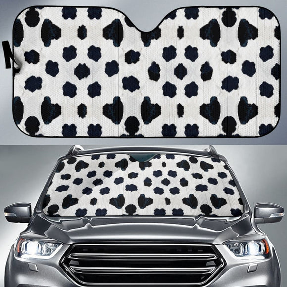 Amazing Best Gift Black And Blue Cowhide Print Car Auto Sun Shades 210601 - YourCarButBetter