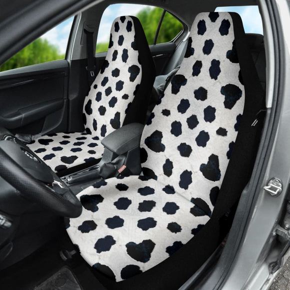 Amazing Best Gift Black And Blue Cowhide Print Car Seat Covers 210601 - YourCarButBetter