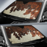 Amazing Best Gift Brown Cowhide Print Car Auto Sun Shades Custom 1 210601 - YourCarButBetter