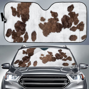 Amazing Best Gift Brown Cowhide Print Car Auto Sun Shades Custom 3 210601 - YourCarButBetter