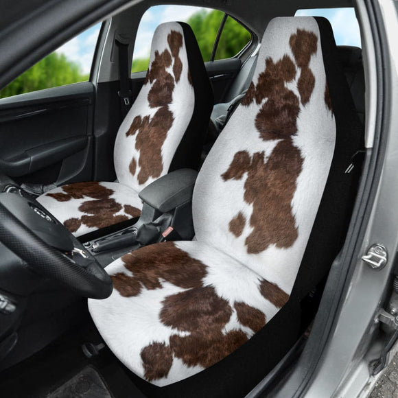Amazing Best Gift Brown Cowhide Print Car Seat Covers Custom 3 210601 - YourCarButBetter