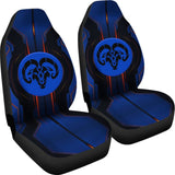 Amazing Black And Blue Dodge Ram Car Seat Covers Custom 2 212603 - YourCarButBetter