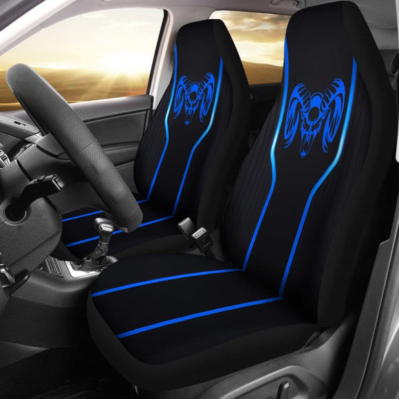 Amazing Black And Blue Dodge Ram Car Seat Covers Custom 5 212603 - YourCarButBetter