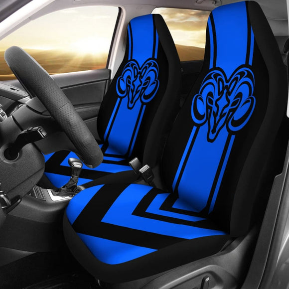 Amazing Black And Blue Dodge Ram Car Seat Covers Custom 6 212603 - YourCarButBetter