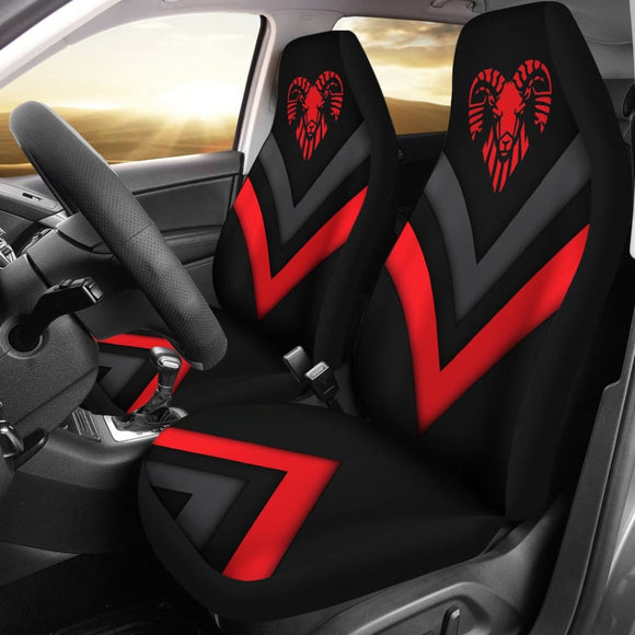 Amazing Black And Red Dodge Ram Car Seat Covers Custom 7 212603 - YourCarButBetter