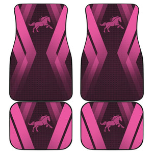 Amazing Black & Pink Horse Mustang Custom Car Accessories Car Floor Mats 211901 - YourCarButBetter