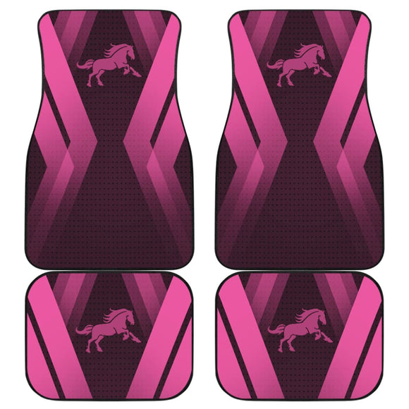 Amazing Black & Pink Horse Mustang Custom Car Accessories Car Floor Mats 211901 - YourCarButBetter