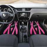 Amazing Black & Pink Horse Mustang Custom Metallic Style Printed Car Floor Mats 211901 - YourCarButBetter