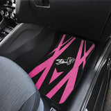 Amazing Black & Pink Horse Mustang Custom Metallic Style Printed Car Floor Mats 211901 - YourCarButBetter