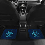 Amazing Blue Biohazard Car Floor Mats 211401 - YourCarButBetter