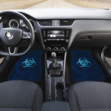 Amazing Blue Biohazard Car Floor Mats 211401 - YourCarButBetter