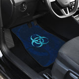 Amazing Blue Biohazard Car Floor Mats 211401 - YourCarButBetter