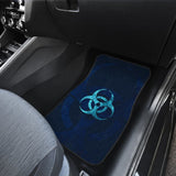 Amazing Blue Biohazard Car Floor Mats 211401 - YourCarButBetter