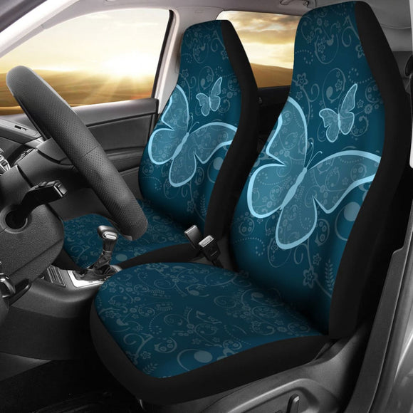 Amazing Blue Butterflies Car Seat Covers 211301 - YourCarButBetter