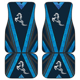 Amazing Blue Horse Mustang Metallic Style Printed Car Accessories Car Floor Mats 211407 - YourCarButBetter