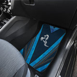 Amazing Blue Horse Mustang Metallic Style Printed Car Accessories Car Floor Mats 211407 - YourCarButBetter