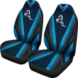 Amazing Blue Horse Mustang Metallic Style Printed Car Accessories Car Seat Covers 211407 - YourCarButBetter