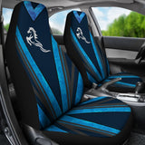 Amazing Blue Horse Mustang Metallic Style Printed Car Accessories Car Seat Covers 211407 - YourCarButBetter