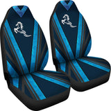 Amazing Blue Horse Mustang Metallic Style Printed Car Accessories Car Seat Covers 211407 - YourCarButBetter