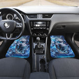 Amazing Blue Music Headphone Gothic Skull Car Floor Mats 211804 - YourCarButBetter