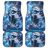 Amazing Blue Music Headphone Gothic Skull Car Floor Mats 211804 - YourCarButBetter