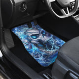 Amazing Blue Music Headphone Gothic Skull Car Floor Mats 211804 - YourCarButBetter