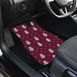 Amazing Blue Red Ugly Christmas Snowman Pattern Car Floor Mats 211903 - YourCarButBetter