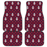 Amazing Blue Red Ugly Christmas Snowman Pattern Car Floor Mats 211903 - YourCarButBetter