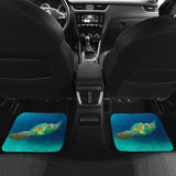 Amazing Blue Sea Turtle Car Floor Mats 210301 - YourCarButBetter