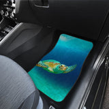 Amazing Blue Sea Turtle Car Floor Mats 210301 - YourCarButBetter