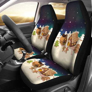 Amazing Christmas Gingerbread Cookie Pattern Car Seat Covers 211201 - YourCarButBetter