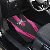 Amazing Dark Pink Horse Mustang Custom Metallic Style Printed Car Floor Mats 211901 - YourCarButBetter