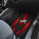 Amazing Dark Red Horse Mustang Custom Metallic Style Printed Car Floor Mats 211407 - YourCarButBetter
