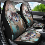 Amazing Dreamcatcher Blue Eyes Wolf Car Seat Covers 210507 - YourCarButBetter