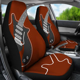 Amazing Electric Guitar In Red Themed Car Seat Covers 211305 - YourCarButBetter