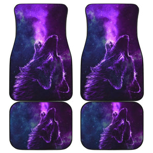 Amazing Galaxy Wolf And Cold Night Car Floor Mats 212203 - YourCarButBetter