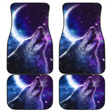 Amazing Galaxy Wolf And Moon Car Floor Mats 212203 - YourCarButBetter