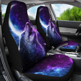 Amazing Galaxy Wolf And Moon Car Seat Covers 212203 - YourCarButBetter