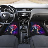 Amazing Galaxy Wolf And Red Moon Car Floor Mats 212203 - YourCarButBetter