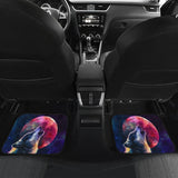 Amazing Galaxy Wolf And Red Moon Car Floor Mats 212203 - YourCarButBetter