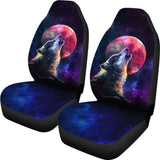 Amazing Galaxy Wolf And Red Moon Car Seat Covers 212203 - YourCarButBetter